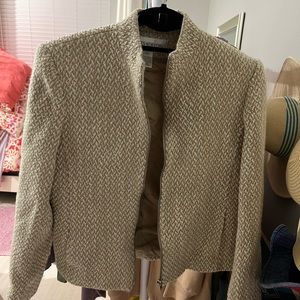 Women’s Jones New York Beige/Cream Tweed Blazer, size 4